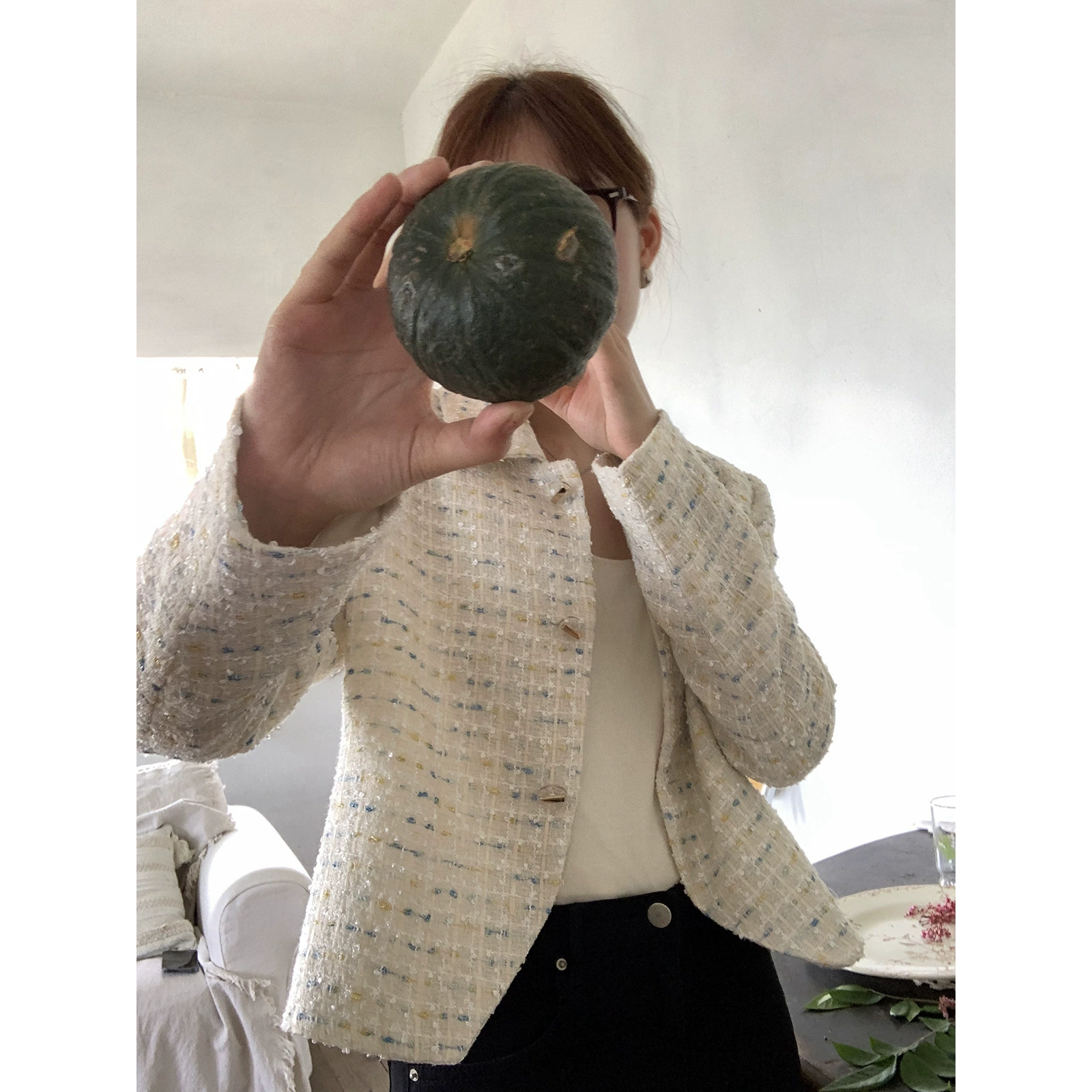 Yienou inbyin, разноцветный тканый дизайн, маленькая ароматная куртка, женский кардиган, элитный осенний новый стиль 2022 года