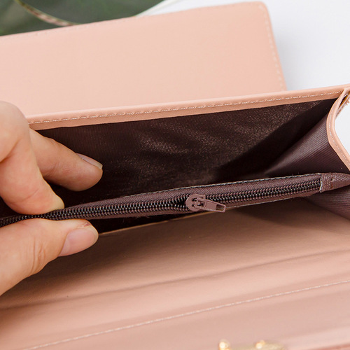 Ladies Wallet - Unique Minimalist Foldable Long Wallet, Fresh and Sweet Handbag, Hand-Held Foldable Small Bag