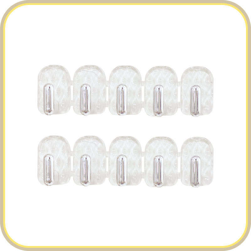 뜨거운 판매 미니 후크 [투명 - 뒷면 접착제 없음] 후크 10개 2줄