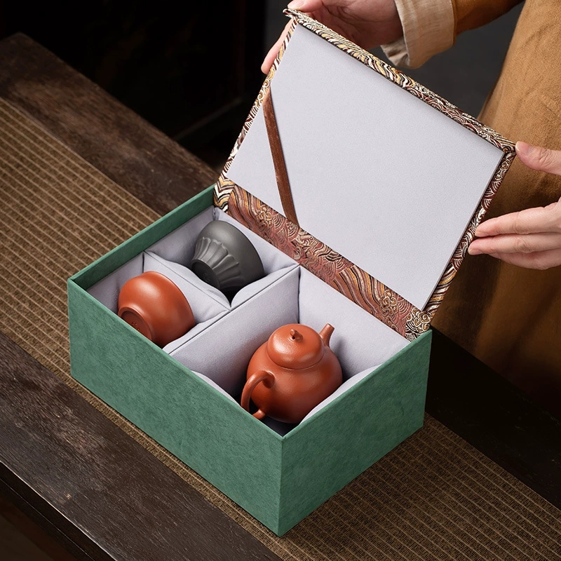 Natural ore, high-end tea set, teapot, tea cup for home use, gift box
