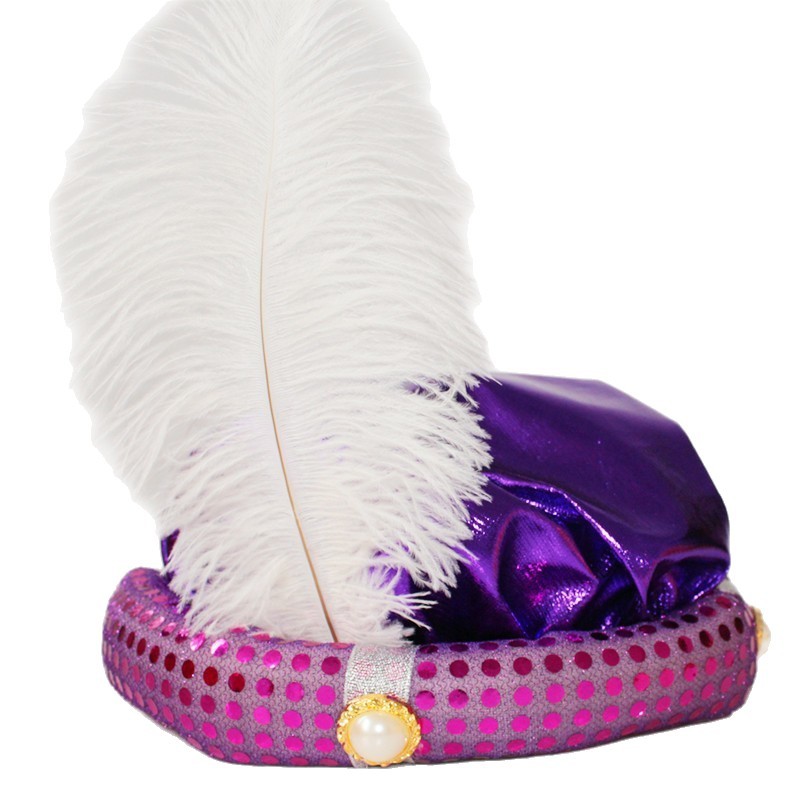 masquerade aladdin hat adult children holiday party performance props feather halloween hat