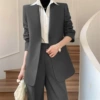 Elegant gray one-piece suit