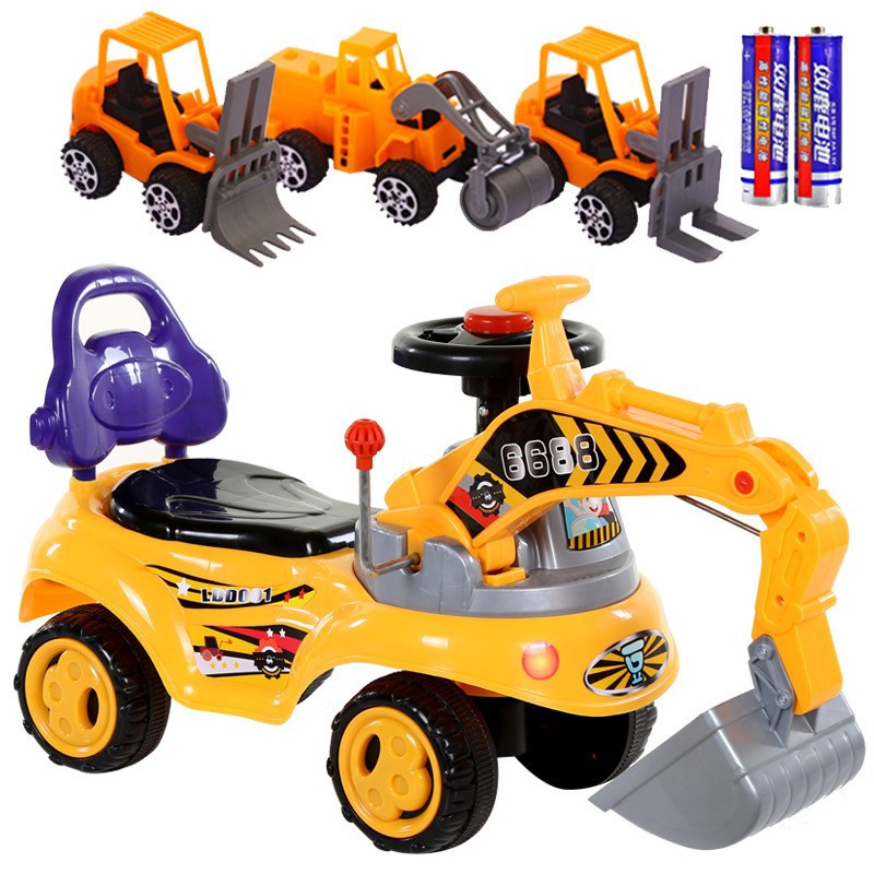 Excavadora de juguete excavadora de juguete para niños excavadora de ingeniería vehículo deslizante niño excavadora de juguete Nuevo