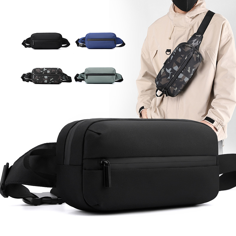 New casual chest Bag Men's chest bag fashion stitching messenger bag shoulder bag shoulder strap fashion sports shoulder bag waist bag