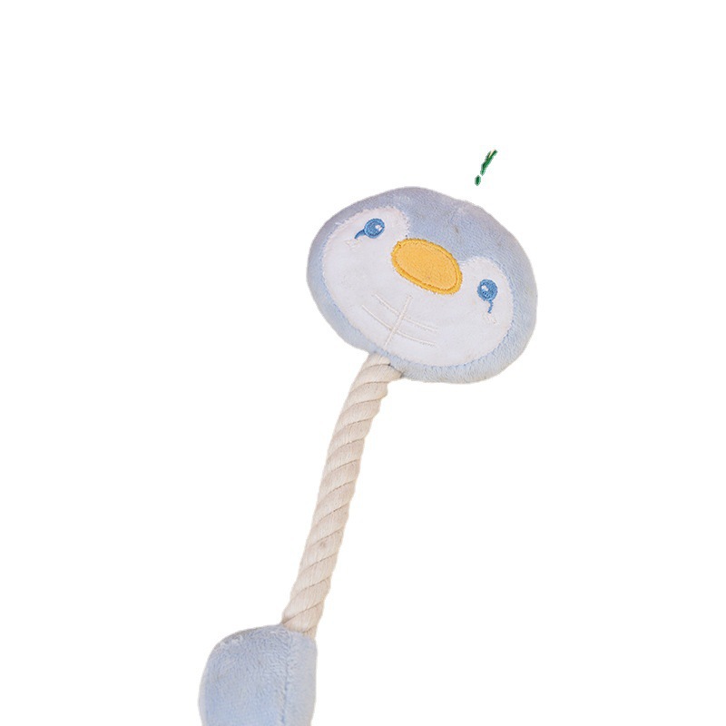 Suministros transfronterizos para mascotas serie de juguetes de pingüino de peluche para mascotas aliviar el sonido molares tapados perro de peluche de juguete resistente a la mordedura
