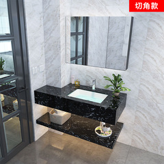 浴室櫃大理石台面延長切角岩板衛浴櫃包柱子洗手盆櫃任意尺寸