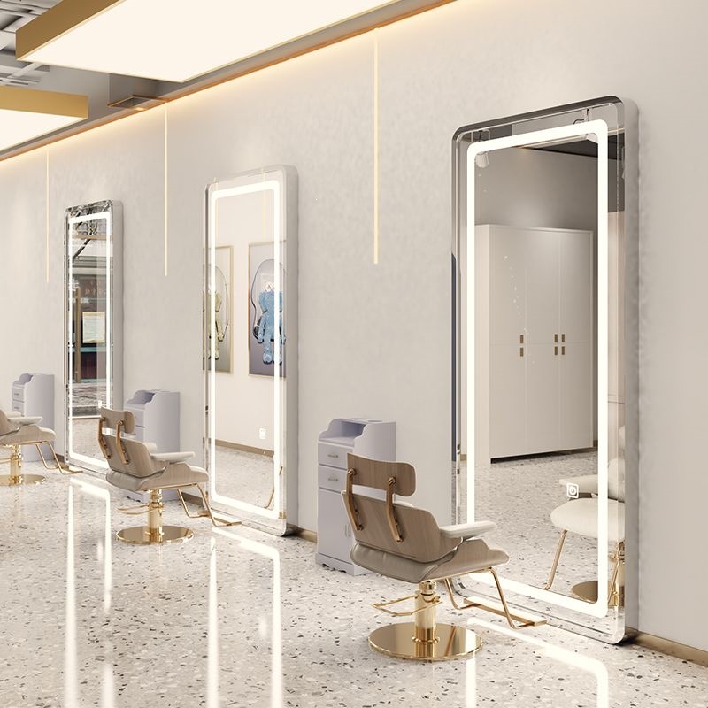 Barbería espejo salón de belleza mesa especial pared mirror image 13
