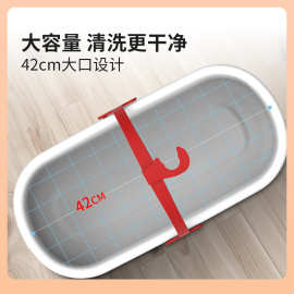 ¢家用洗拖把桶储水胶棉平板拖布脱水桶挤水旋转地拖单桶加厚
