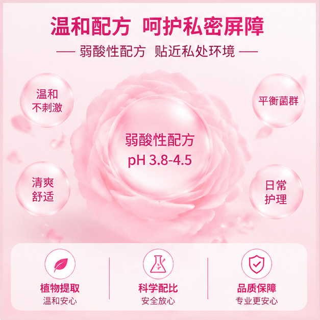 OEM Custom Women's Intimate Care Gel Gentle Cleansing and Nourishing Feminine Hygiene Gel in use