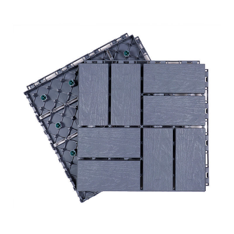 Piso de Madera Plástica Ensamble para Exterior Anticorrosivo para Balcón y Jardín image 6