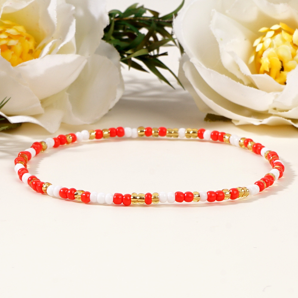 6g Weight Bracelets Classification Seed Bead Chain Material Beaded Chain Chain Type 1 Piece Quantity Holiday, Daily Occasion Seed Bead Material Geometric Pattern Women's Gender Casual, Simple Style Style Beaded, Handmade Craft Casual Simple Style Geometric Seed Bead Wholesale Bracelets 4