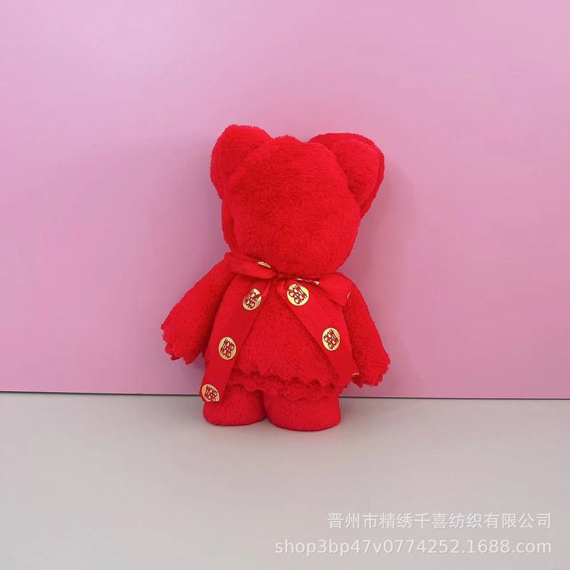 ベアタオル卸売 結婚式 ワインレッド 結婚祝い 花嫁介添人 お返しギフトボックス 結婚式用タオル お土産タオル|undefined