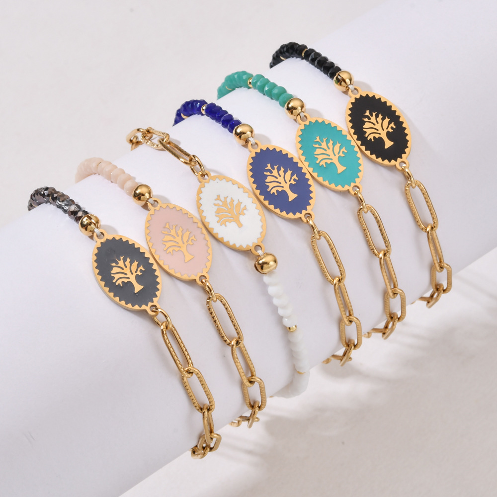 1 Piece Quantity Elegant Streetwear Printing Stainless Steel Plating Bracelets