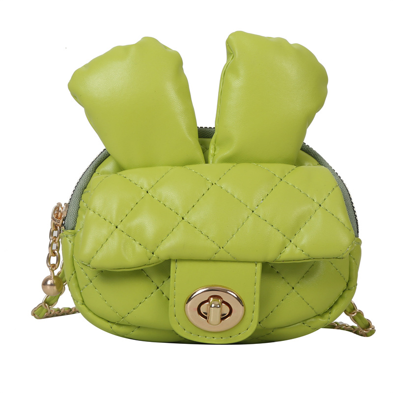 Bolsa pequeña de forma especial moda femenina pequeña cabeza de conejo bolsa de mensajero de las mujeres 2023 nueva personalidad linda chica corazón rombo bolsa