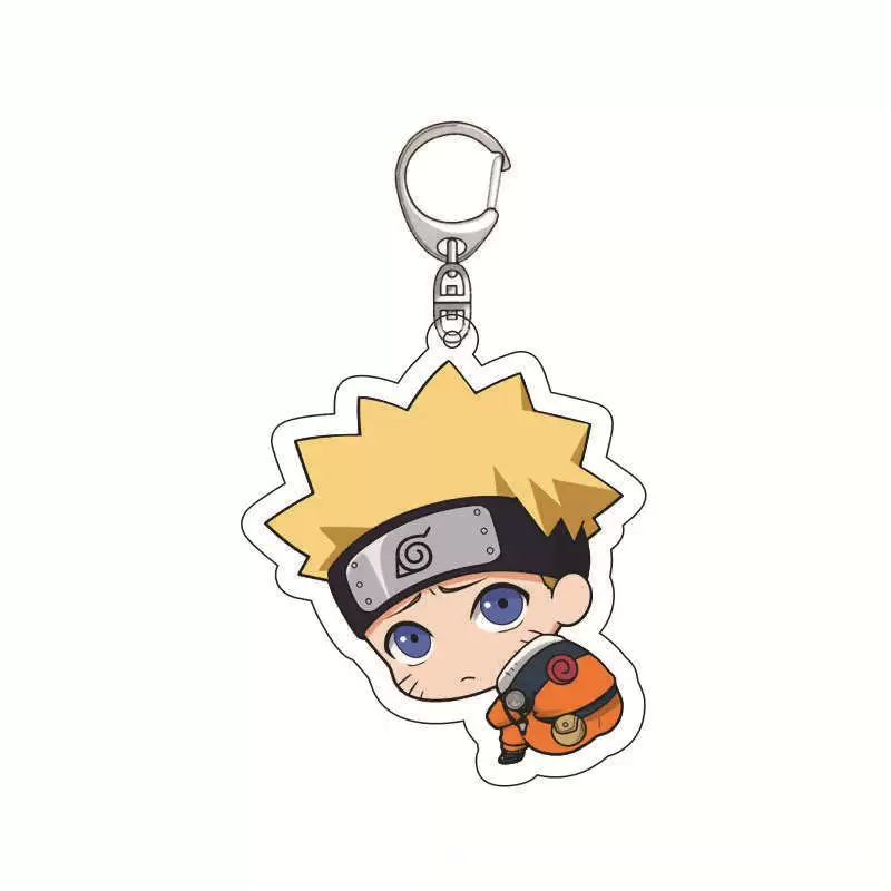 Acrylic Keychain (Movement) Naruto Q-Version Chibi Pendant, 5.5 cm, Metal Clasp