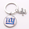 NFL American Rugby Team Steel Man Team Keychain I love Football football team key