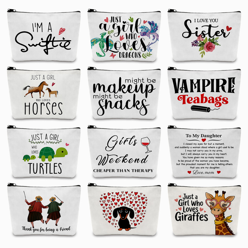 Shein Cross-Border Popular Kpop Double-Sided Printed Pattern Travel Cosmetic Bag Storage Bag Coin Purse Zipper Pencil Case Shein Cross-Border Popular Kpop Double-Sided Printed Pattern Travel Cosmetic Bag Storage Bag Coin Purse Zipper Pencil Case