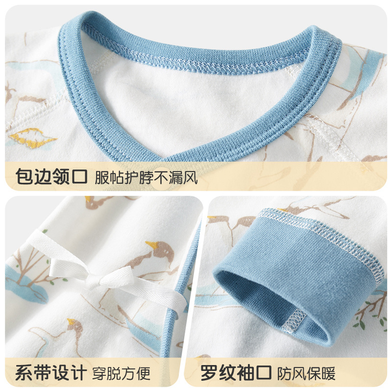 Ropa de bebé recién nacido primavera, otoño, invierno, 0 algodón puro en marzo, monje, ropa caliente para niños pequeños, camiseta de bebé