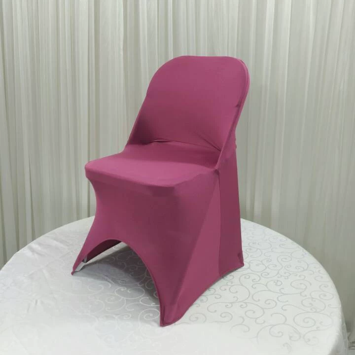 Foreign trade thickened elastic folding chair cover, hotel wedding one-piece chair cover, outdoor wedding elastic chair cover