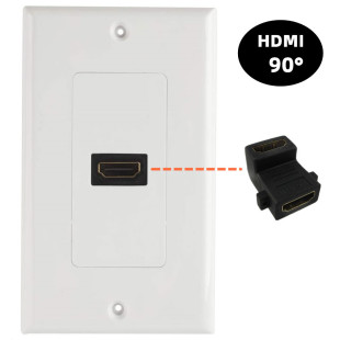 Curved High-Definition American Standard Panel Single-Port HDMI Panel Socket Panel Combined Plug and Play ° Hdmi90