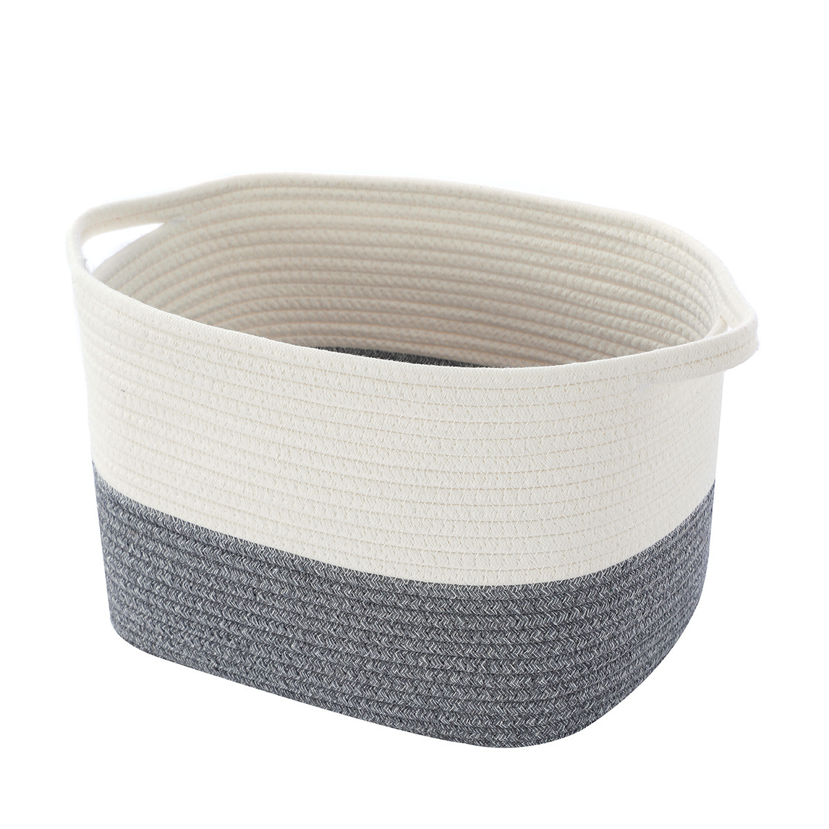Amazon Hot Sale Cesta de ropa sucia de cuerda de algodón casera gran Cesta de almacenamiento de algodón Cesta de juguetes Cesta de almacenamiento
