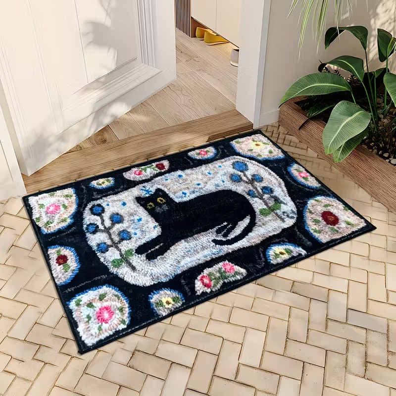 Non-slip Decorative Bathroom Floor Mat Printed American Style_voghion.com