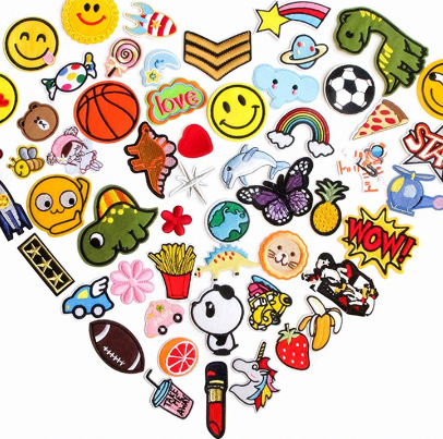 美迪嘉服装辅料绣花章加工   3.5英寸 字母章   呢布底   加工快