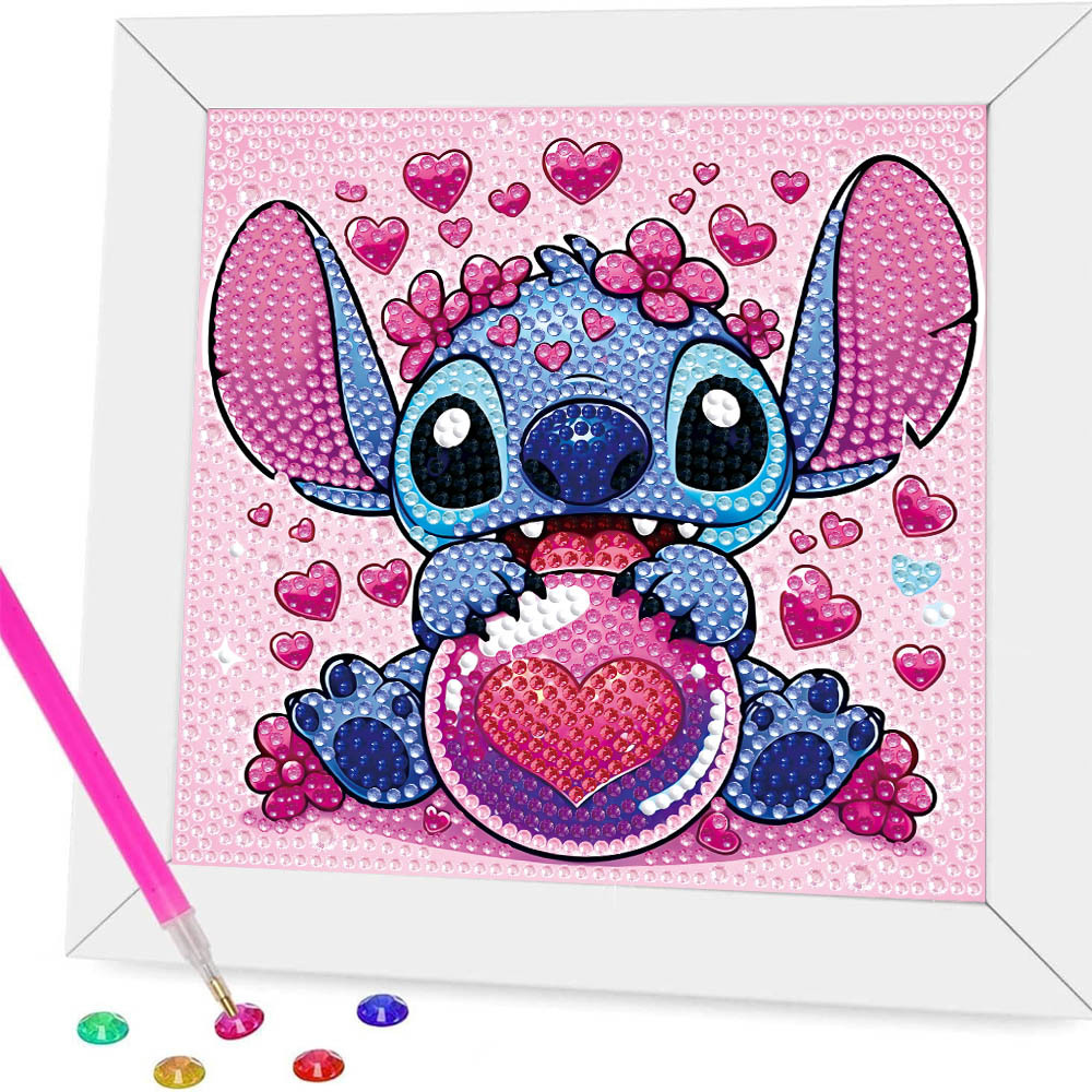 Nuevo kit creativo de pintura de diamantes DIY para niños, diseño de panda de dibujos animados, juguete de niña, pegatinas bonitas, pintura de diamantes completa, transfronterizo