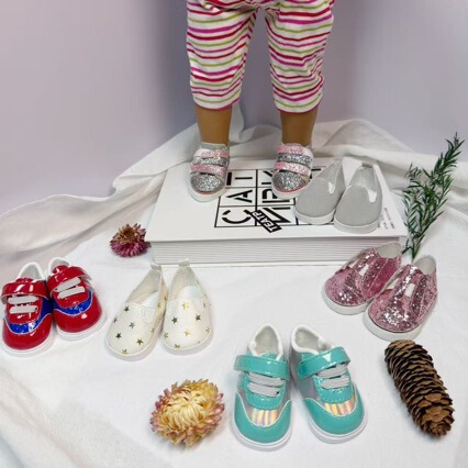 Cross-Border Hot Sale 18inch American Girl Doll Accessories Shoes Canvas Shoes Doll Dress-Up Shoes Direct from Manufacturer Cross-Border Hot Sale 18inch American Girl Doll Accessories Shoes Canvas Shoes Doll Dress-Up Shoes Direct from Manufacturer