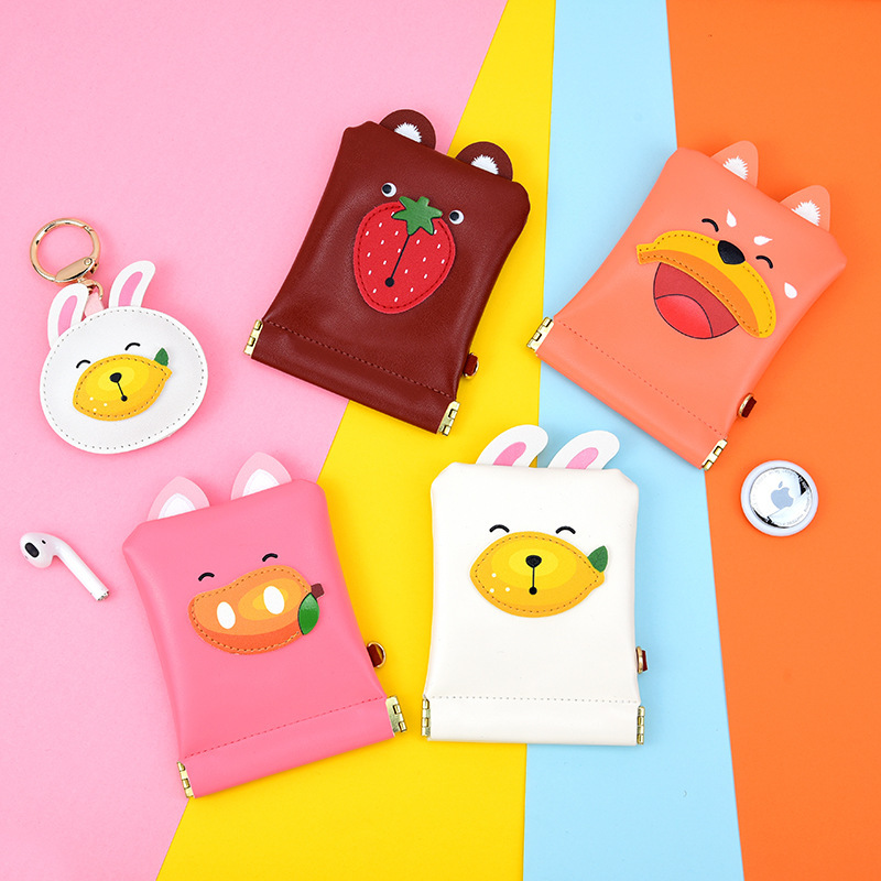 Fruit Animal Coin Purse Creative Cartoon Cute Shrapnel Automatic Closure Lipstick Headphone Storage Bag Small Cosmetic Bag Fruit Animal Coin Purse Creative Cartoon Cute Shrapnel Automatic Closure Lipstick Headphone Storage Bag Small Cosmetic Bag
