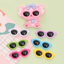 7色墨镜太阳眼镜 diy奶油胶手机壳钥匙扣发夹鞋扣 亚克力饰品配件