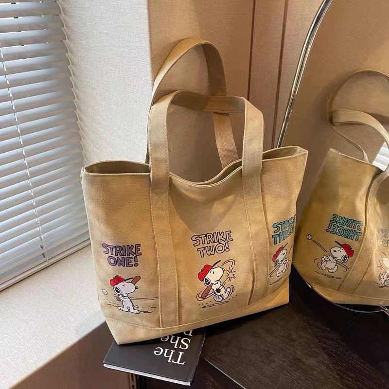 Canvas Bag Women's Large Capacity 2024 New Arrival Bag Korean Style Fashionable All-match Tote Bag Hand Shoulder Bag Mummy Bag