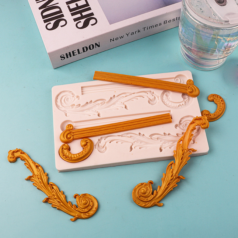 Nuevo molde de silicona Pilar griego en relieve decoración azúcar pastel chocolate molde DIY pegamento para hornear