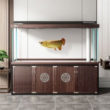 大型鱼缸客厅家用超白玻璃中型水族箱双层底过滤龙鱼缸免换水