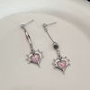 Silver needle hip-hop style, trend metal earrings, silver 925 sample, European style, punk style, internet celebrity