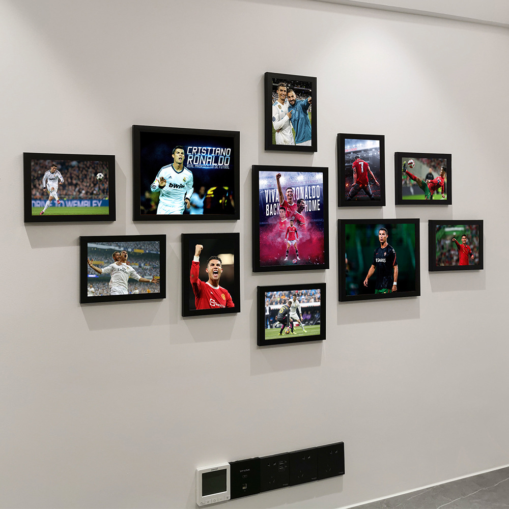 C Luo cartel UEFA fútbol Copa del Mundo estrella dormitorio mural de la pared dormitorio pintura decorativa montado en la pared marco de fotos Foto de la pared