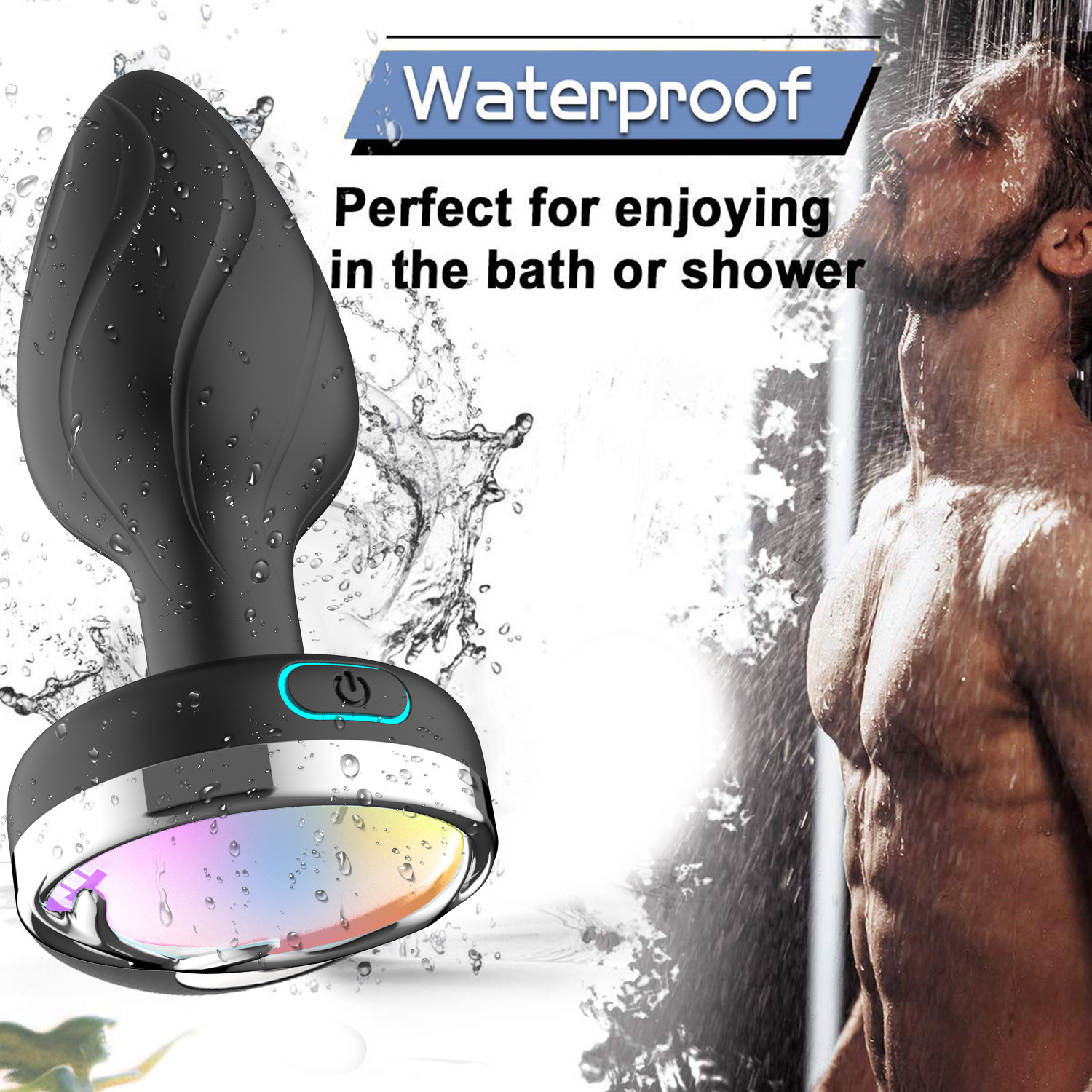 Luminous Wireless Remote Control Silicone Anal Plug, Rechargeable Adult Toy — detail image 8