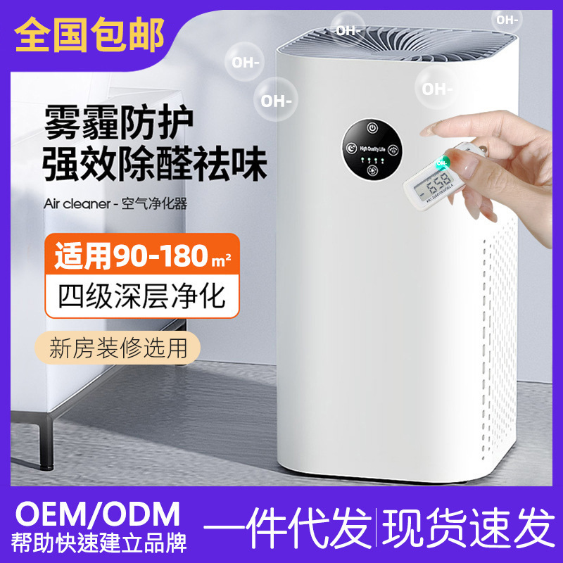 Maternal and Child-grade air purifier formaldehyde removal odor second-hand smoke household desktop anion purifier in stock wholesale