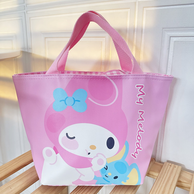 見栄えの良いかわいい漫画の断熱ポータブルランチボックス、学生や会社員向けの米収納バッグ付きランチボックスバッグ|undefined