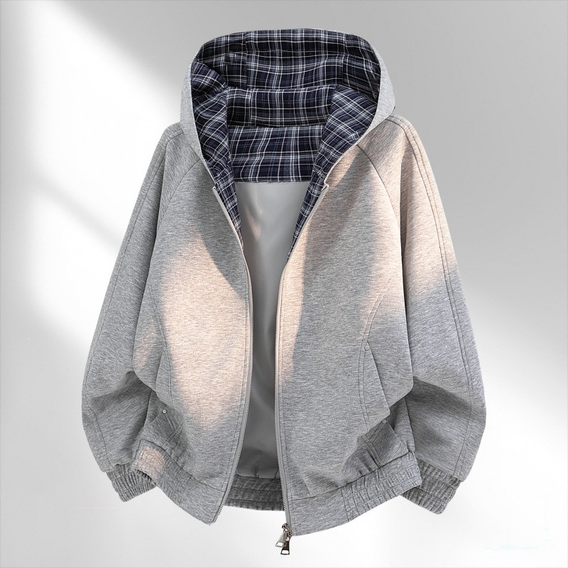 2026 Spring New Trendy American Retro Hooded Sweatshirt for Couples, Spring and Autumn Long-Sleeve Cardigan Jacket