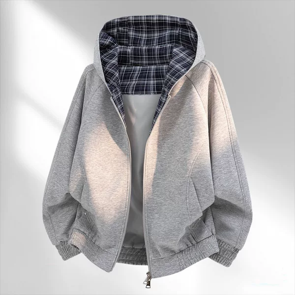 2026 Spring New Trendy American Retro Hooded Sweatshirt for Couples, Spring and Autumn Long-Sleeve Cardigan Jacket