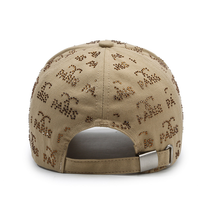 Cappellino da baseball donna moda con lettere e strass_voghion.com