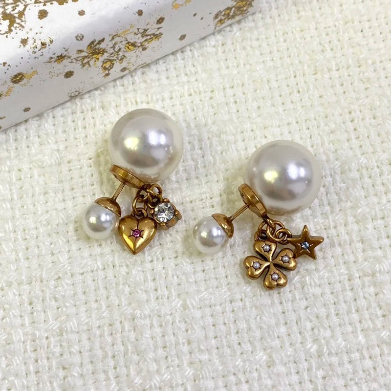Women's Gender 1 Pair Modern Style Classic Style Geometric Star Heart Shape Plating Copper Drop Earrings Ear Studs