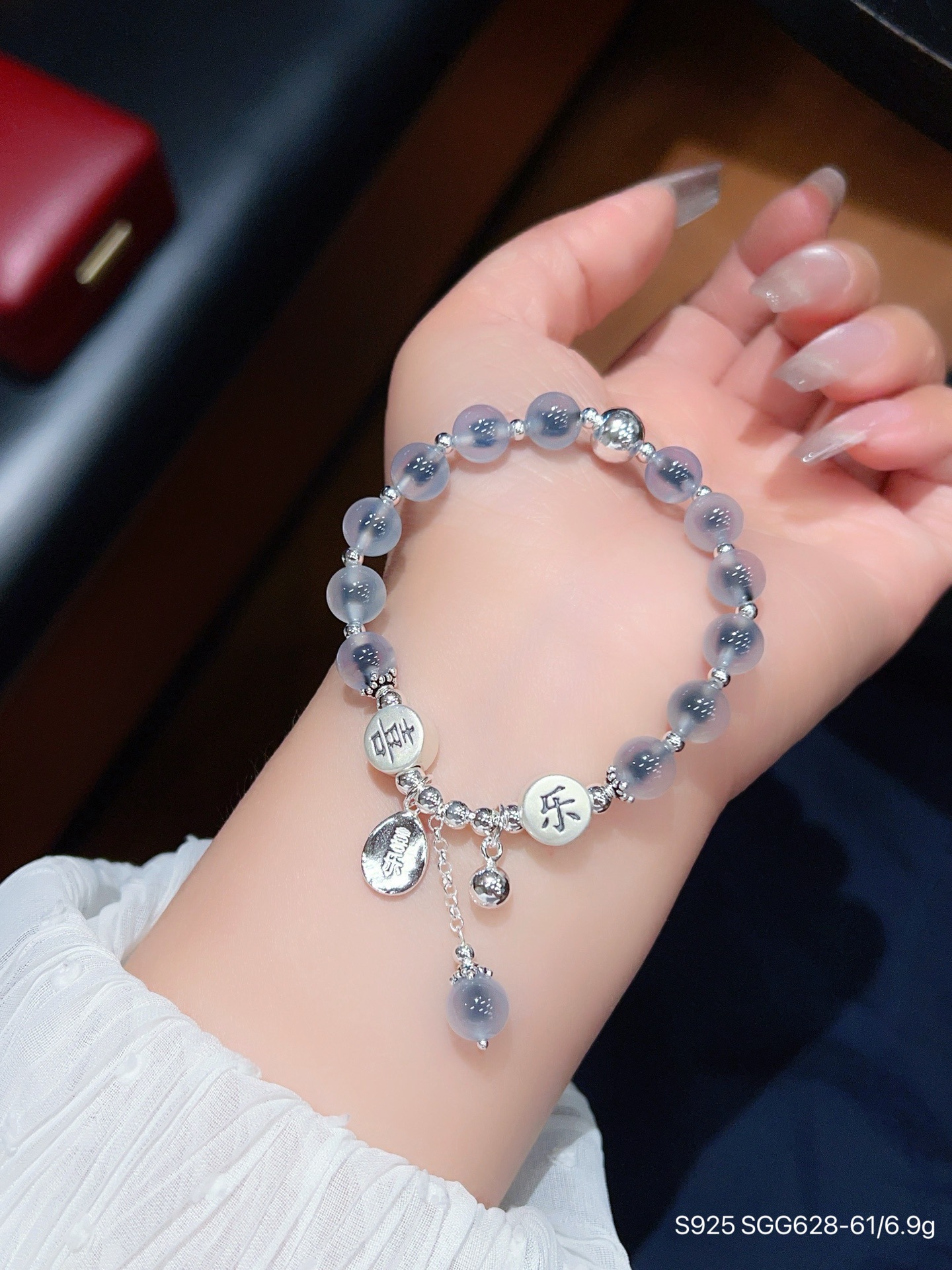 S925 pulsera de mariposa de amatista de plata esterlina joyería de plata femenina con cuentas diseño de nicho pulsera de cristal rosa regalo para novia