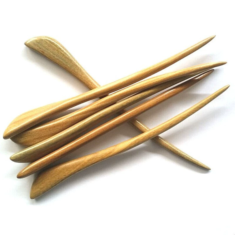 Classic Chinese hairpin sandalwood, ethnic fashionable retro hairgrip, accessory, 10 size, simple and elegant design, ethnic style