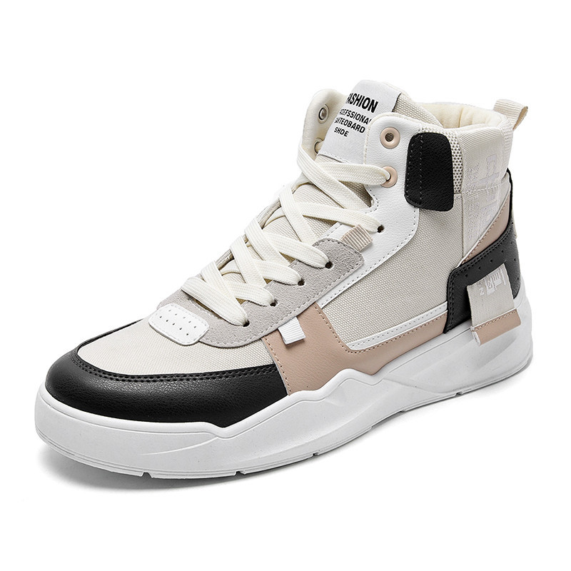 High Top Sneakers Herrenschuhe Winter Neu Frühling Und Herbst Atmungsaktiv Lässig Vielseitig Plus Samt Baumwolle Sport Trendy_voghion.com