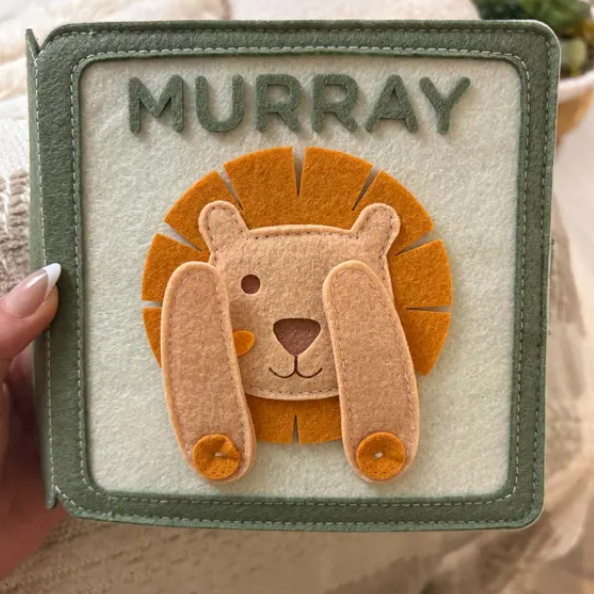 Bebé hecho a mano en felt libro tranquilo libro de los sentidos ocupado libro suave Montessori inspirado juguete de viaje