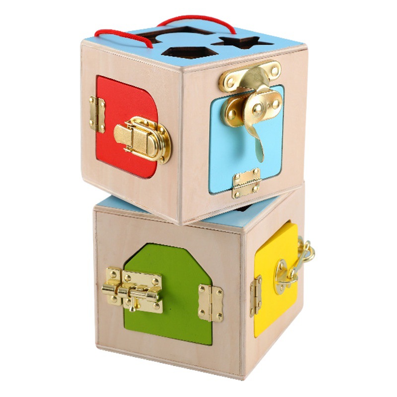 Caja de herramientas de tuerca de casa ocupada Montessori de madera CPC