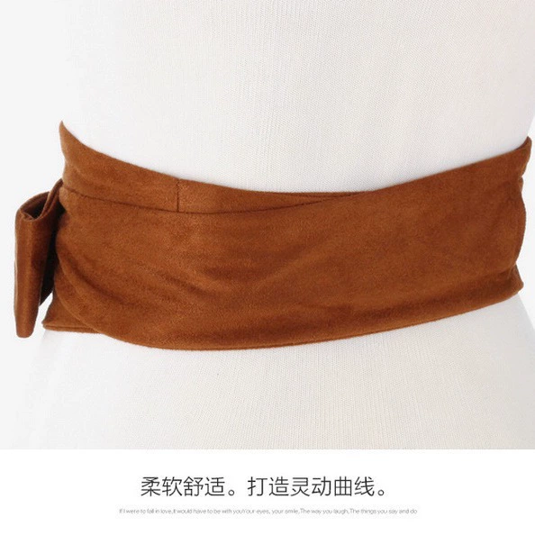 (Cross-border trading), velvet retro universal waist belt with bow