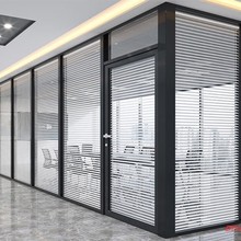 重庆及周边办公室双玻百叶单玻玻璃隔断隔断墙隔断高隔断